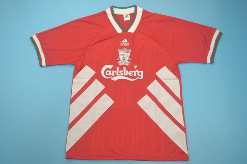 Liverpool Home Collymore 8 Retro Jersey 1995-1996 (Retro Flock Printing)